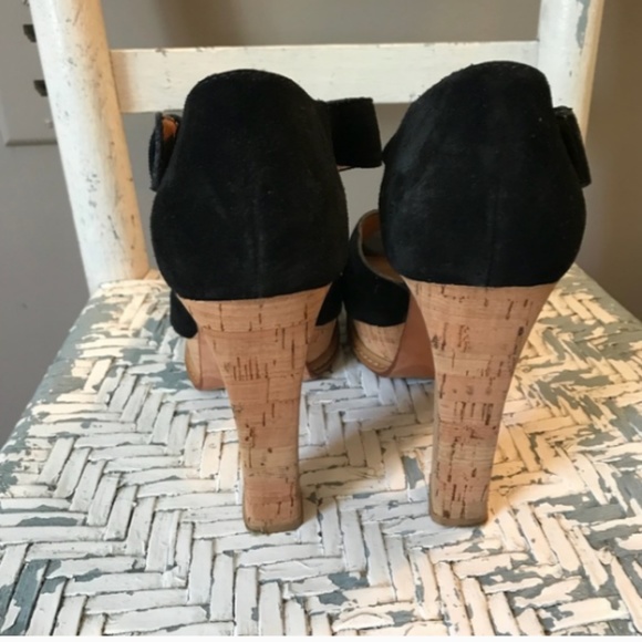 Michael Kors Suede and Cork Platform Sandals 9 - Picture 3 of 5